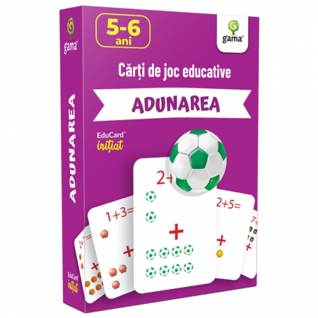 Cărți pentru copii - Adunarea. EduCard initiat. Carti de joc educative 5-6 ani