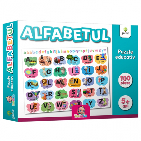 Preuniversitaria - Alfabetul. Puzzle educativ. 100 piese