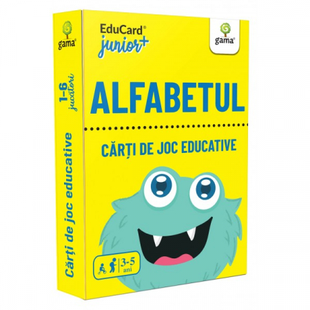 Cărți pentru copii - Alfabetul. EduCard junior +. Carti de joc educative 3-5 ani