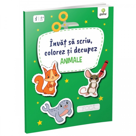 Auxiliare didactice - Animale. Invat sa scriu, colorez si decupez