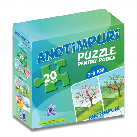 Timp liber - Anotimpuri. Puzzle pentru podea 50/70. 20 de piese. 5-6 ani