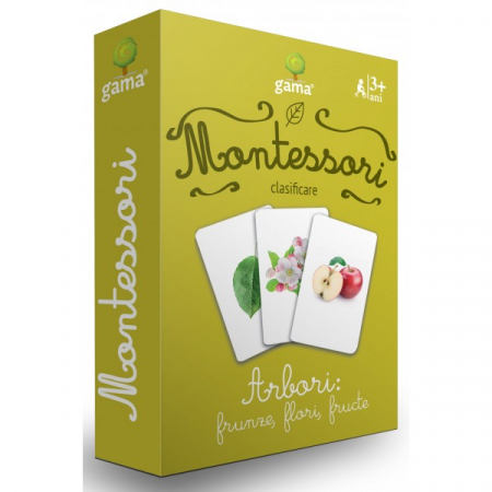 Cărți pentru copii - Arbori: frunze, flori, fructe. Clasificare. Carti de joc Montessori 3 ani +