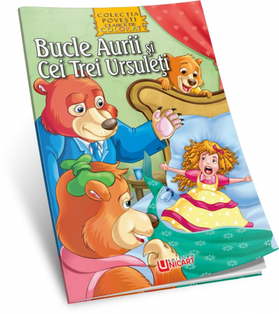 Literatură pentru copii - Povești ilustrate - Bucle Aurii si cei trei ursuleti. Povesti clasice de colorat