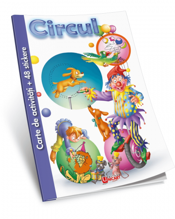 Cărți pentru copii - Carte de activitati + 48 stickere. Circul