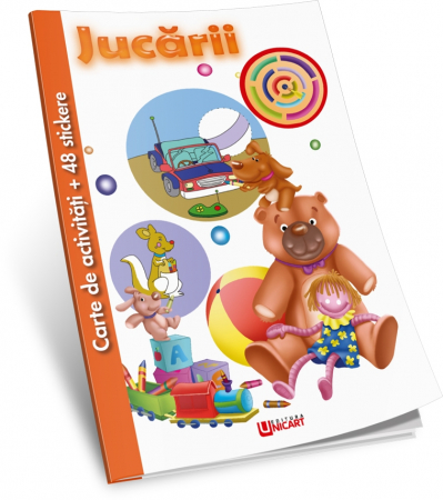 Cărți pentru copii - Carte de activitati + 48 stickere. Jucarii