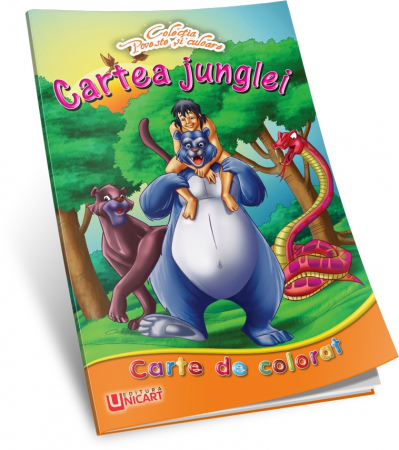 Cărți pentru copii - Cartea junglei. Carte de colorat