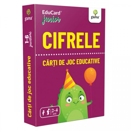 Cărți pentru copii - Cifrele. EduCard junior. Carti de joc educative 2-4 ani