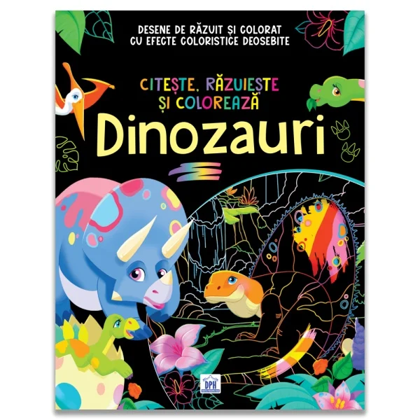 Timp liber - Citeste, razuieste si coloreaza. Dinozauri