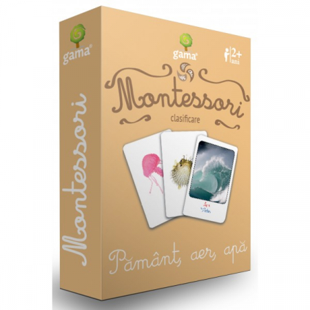 Cărți pentru copii - Pamant, aer, apa. Clasificare. Carti de joc Montessori 2 ani +