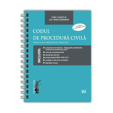 Legal and administrative sciences - Civil Procedure Code. Second Edition, revised and added - Vasile Bozesan