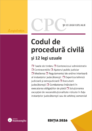 Coduri / Legislație - Codul de procedura civila si 12 legi uzuale. Actualizat la 8 ianuarie 2026