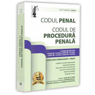 Legal and administrative sciences - Criminal Code and Criminal Procedure Code (September 2026) – Edited by Prof. Dan Lupașcu, PhD
