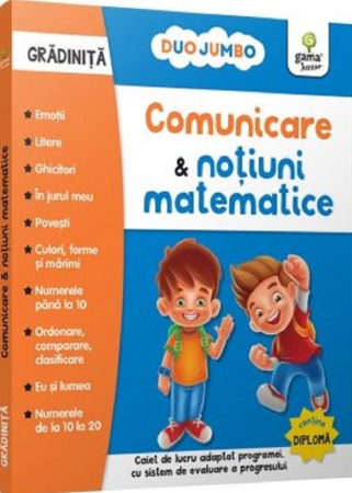 School book - Communication and mathematical concepts. Kindergarten