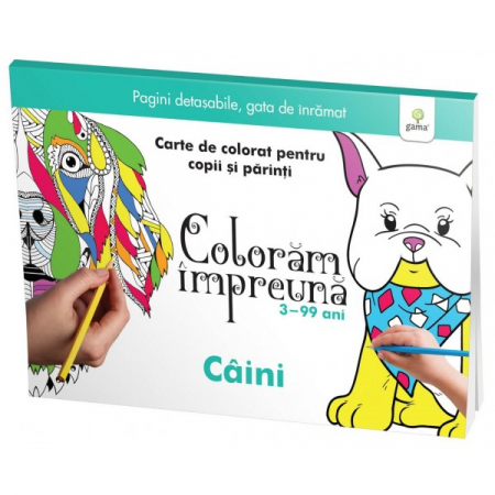 Books for children - Dogs. We color together for 3-99 years. Coloring book for children and parents