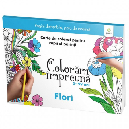 Leisure - Flowers. We color together for 3-99 years. Coloring book for children and parents