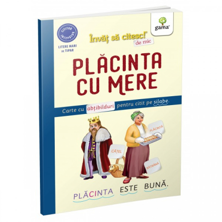Timp liber - Placinta cu mere. Carte cu abtibilduri pentru citit pe silabe. Invat sa citesc de mic