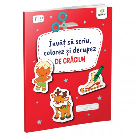 Auxiliare didactice - De Craciun. Invat sa scriu, colorez si decupez
