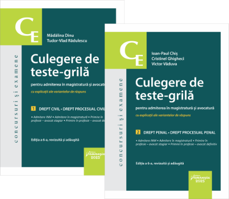 Științe juridice și administrative - Culegere de teste-grila pentru admiterea in magistratura si avocatura. 1. Drept civil. Drept procesual civil 2. Drept penal. Drept procesual penal. Editia a VI-a, revizuita si adaugita - Ioan-Paul Chi