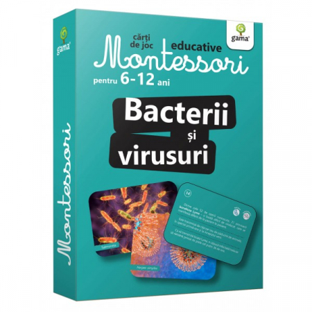 Cărți pentru copii - Bacterii si virusuri. Carti de joc educative. Montessori 6-12 ani