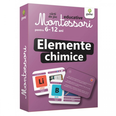 Cărți pentru copii - Elemente chimice. Carti de joc educative. Montessori 6-12 ani