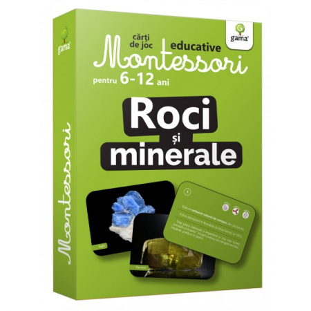 Cărți de bucate - Roci si minerale. Carti de joc educative. Montessori 6-12 ani