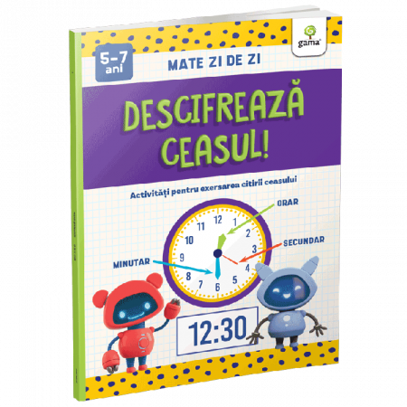Books for children - Decipher the clock! Mate day by day. Activities to practice reading the clock 5-7 years