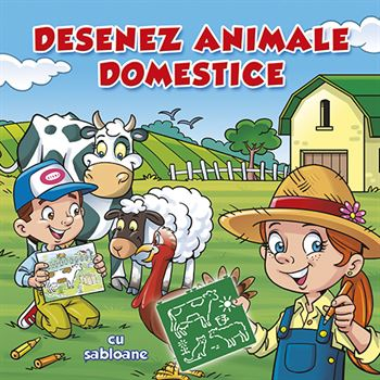 Timp liber - Desenez animale domestice. Carte cu sabloane