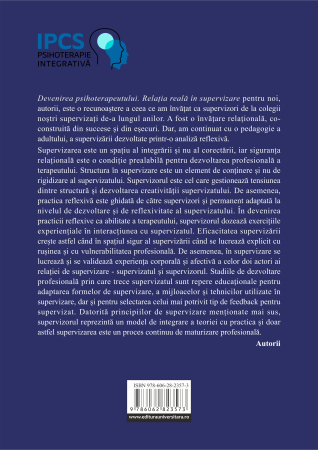 Devenirea psihoterapeutului. Relaţia reală în supervizare [1]