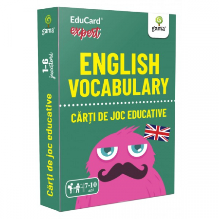 Books for children - English Vocabulary. EduCard expert. Educational playing cards 7-10 years