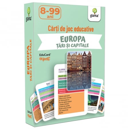 Leisure - Europe. Countries and capitals. EduCard expert. Educational playing cards 8 years +