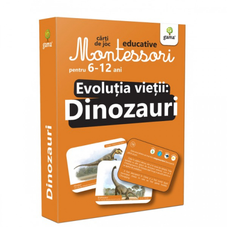 Books for children - The evolution of life. Dinosaurs. Montessori educational game books for 6-12 years