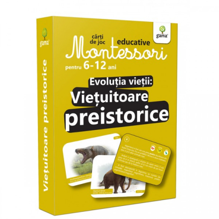 Books for children - The evolution of life. Prehistoric creatures. Montessori game books for 6-12 years