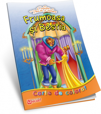 Cărți pentru copii - Frumoasa si Bestia. Carte de colorat