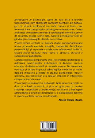 Introducere în psihologie. Note de curs [1]
