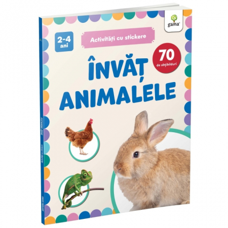 Cărți pentru copii - Invat animalele. Activitati cu stickere 2-4 ani