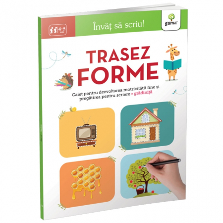 Cărți pentru copii - Invat sa scriu! Trasez forme 4-5 ani