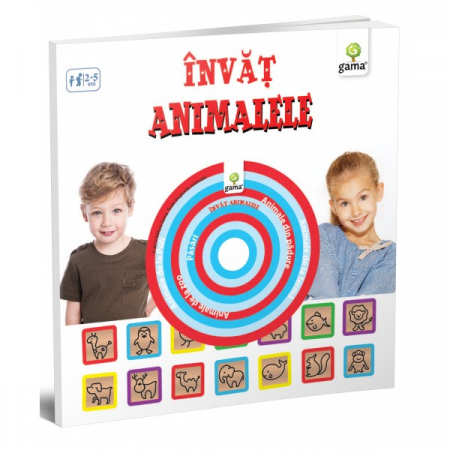 Auxiliare didactice - Invat animalele. Carte educativa cu CD