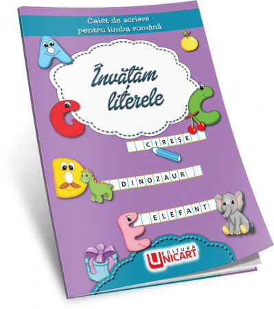 Cartea pentru școală - Invatam literele. Caiet de scriere pentru limba romana