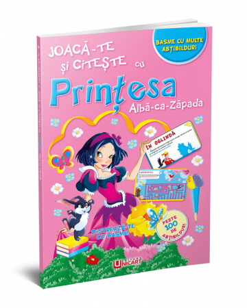 Cărți pentru copii - Joaca-te si citeste cu printesa Alba ca Zapada. Basme cu multe abtibilduri