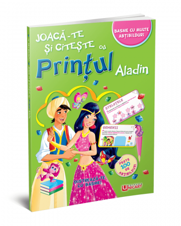 Cărți pentru copii - Joaca-te si citeste cu printul Aladin. Basme cu multe abtibilduri