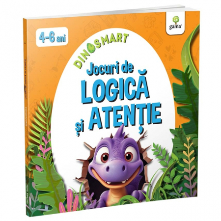 Cărți pentru copii - Jocuri de logica si atentie. DinoSmart 4-6 ani
