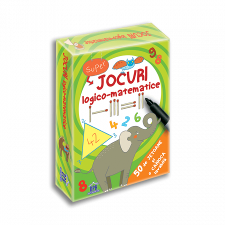 Cărți pentru copii - Jocuri logico-matematice. 50 de jetoane si o carioca lavabila - Philip Kiefer