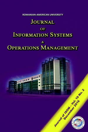 Scientific publications - Journal of Information Systems & Operations Management, vol. 10, no. 2/ December 2016