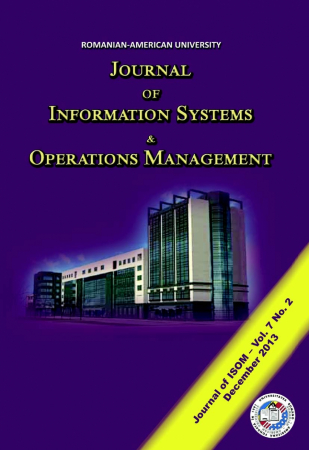 Scientific publications - Journal of Information Systems & Operations Management, vol. 7, no. 2/ December 2013