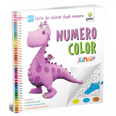 Books for children - NumberColor. Junior Plus. Coloring book by numbers 4 years +