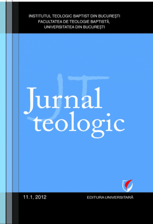 Theologiy Journal - Theological Journal, 11.1st volume, 2012