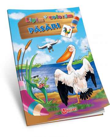 Cărți pentru copii - Lipim si coloram. Pasari - C. Hariet