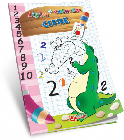 Cărți de bucate - Lipim si coloram. Cifre - C. Hariet