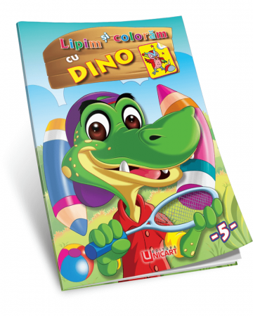 Books for children - Glue and color with Dino - Hello Friend
