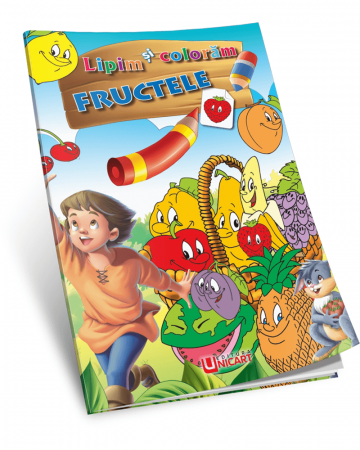 Children's literature - Illustrated stories - We glue and color. Fruit